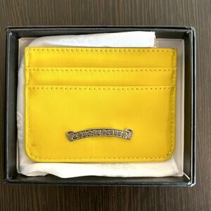 Yellow Chrome Hearts Card Holder